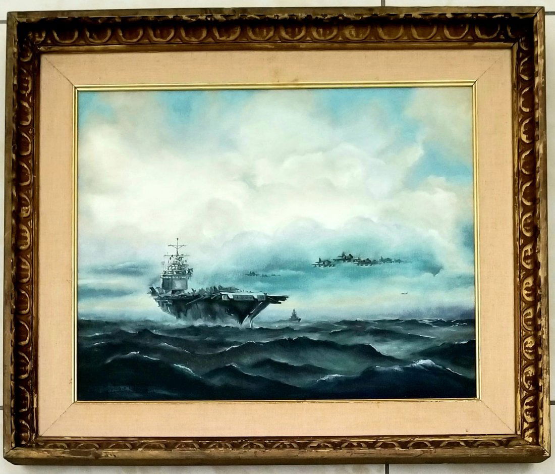 Amazing Montague J Dawson Oil Canvas (1 of 2)