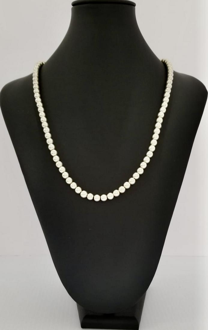 Amazing 925 Sterling Silver Beads Necklace (1 of 5)