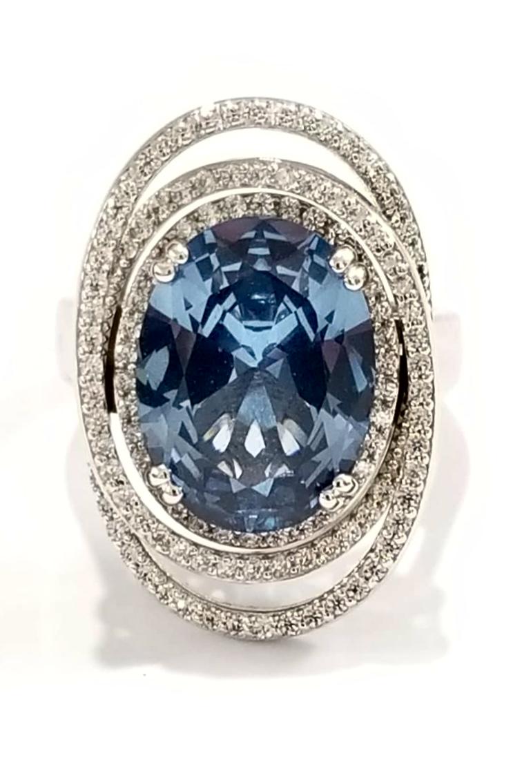 Amazing 925 Sterling W. Stone Zirconia Ring (1 of 6)