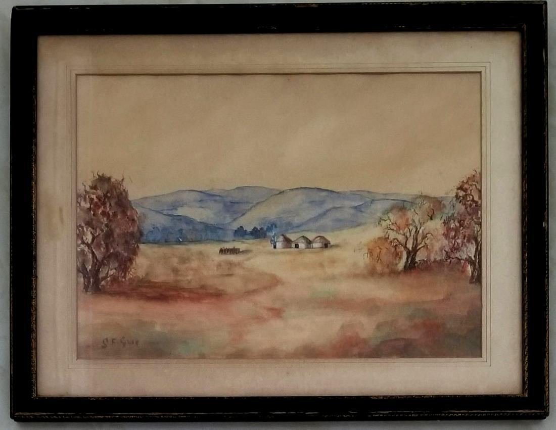 Amazing Spencer Frederick Gore Watercolor: Beautiful Spencer Frederick Gore watercolor, 17.5 x 13.5 inches. Provenance: private owner. Biography: Born: 1878 - 1914. He was born on 26 May 1878 at Epsom in Surrey, the youngest of the four childr