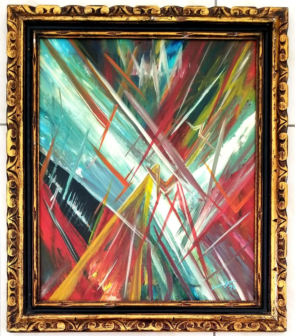 Amazing Konrad Zuse 1973 Oil Canvas (1 of 2)