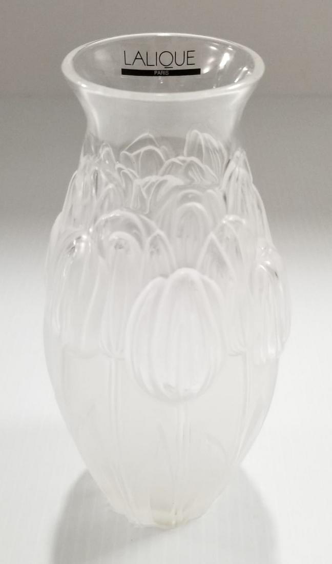 Amazing Lalique France Frosted & Clear Crystal Vase (1 of 6)