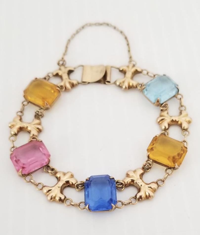 Amazing 10KT Gold Multistone Bracelet (1 of 5)