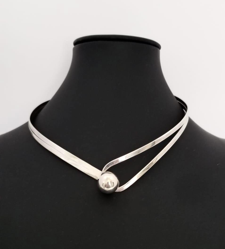 Amazing 925 Sterling Silver Chocker Necklace (1 of 5)