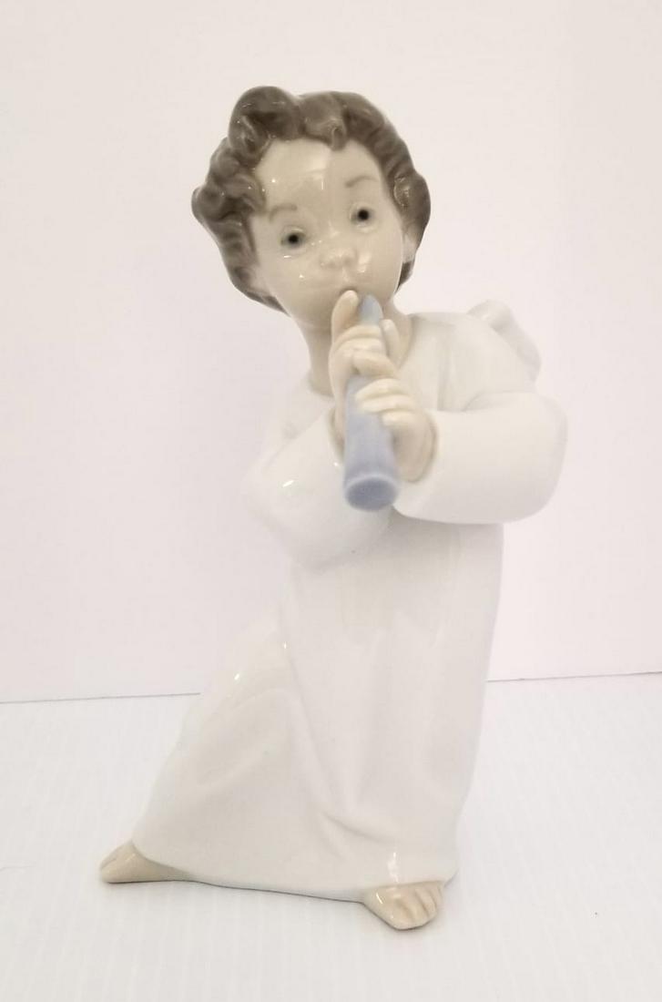 Amazing Lladro Angel With Horn Porcelain Figurine (1 of 5)
