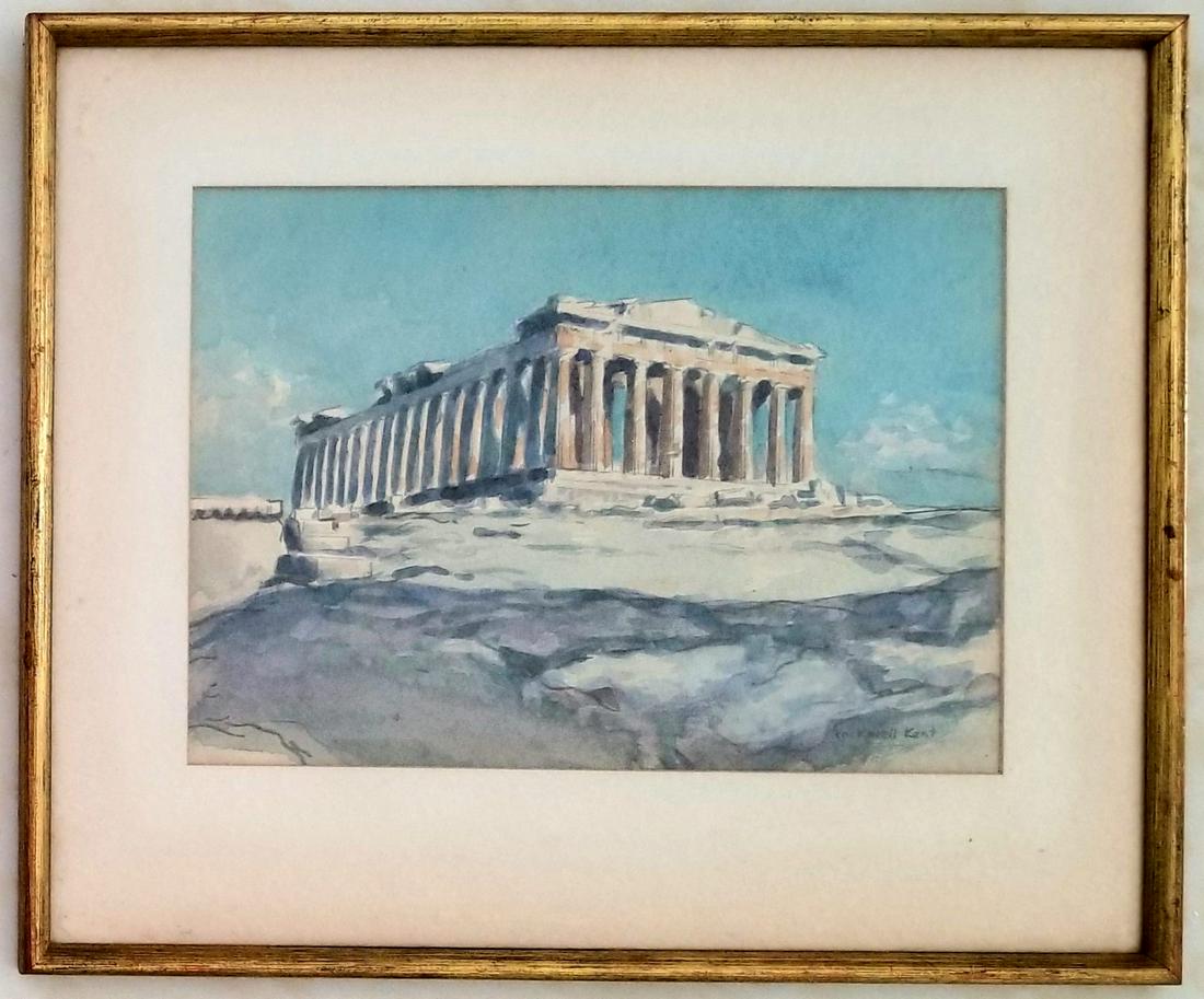 Amazing Rockwell Kent Paper: Beautiful Rockwell Kent paper, 30.5 x 14.5 inches. Provenance: private owner. Biography: 1882 - 1971. Rockwell Kent was an adventurer. A fascinating individual, Kent had multifaceted careers as an art