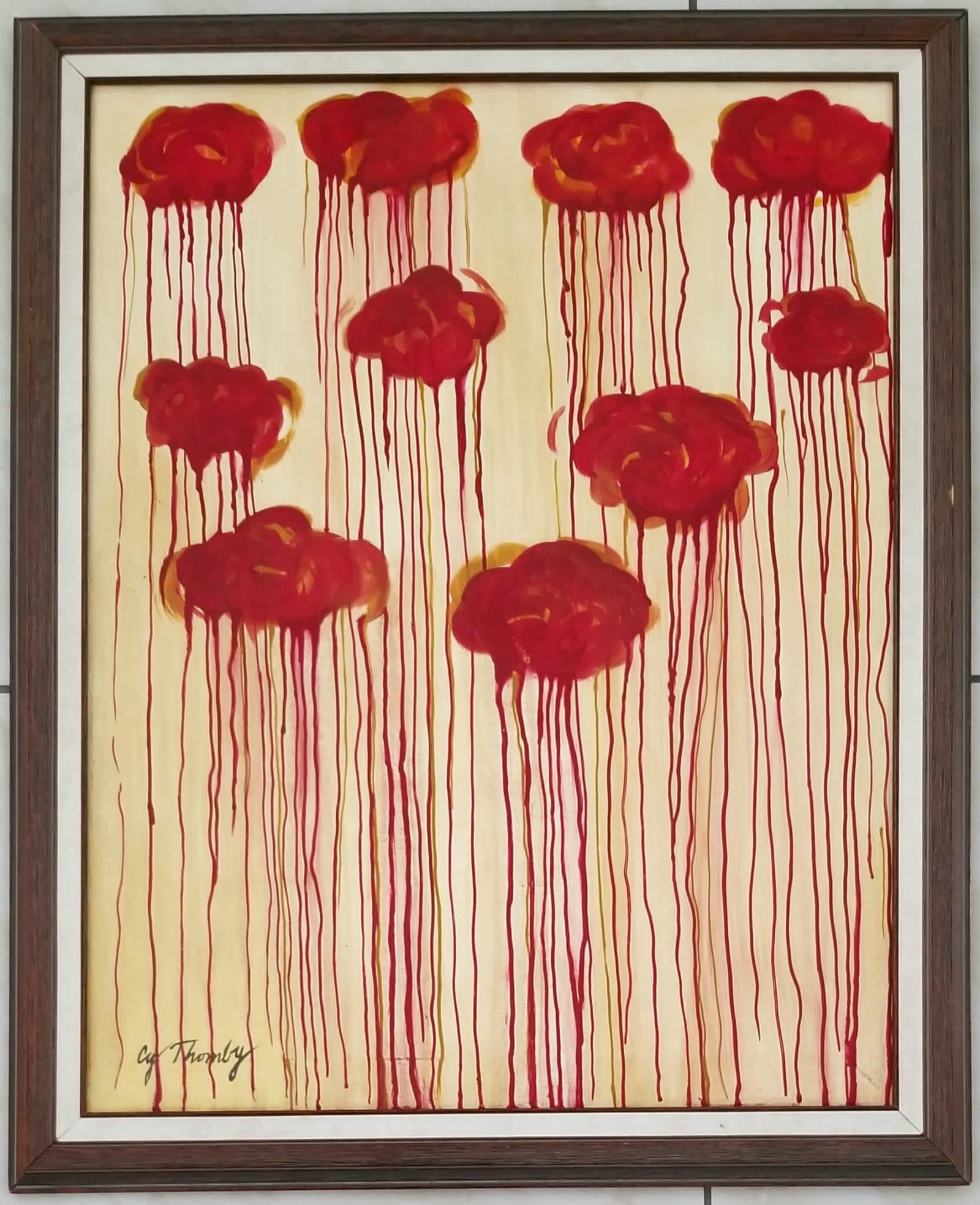 Amazing Cy Twombly Oil Canvas (1 of 2)