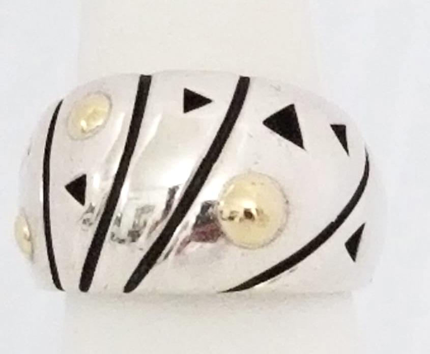 Amazing 925 Sterling 14KT Gold Art Deco Ring (1 of 5)