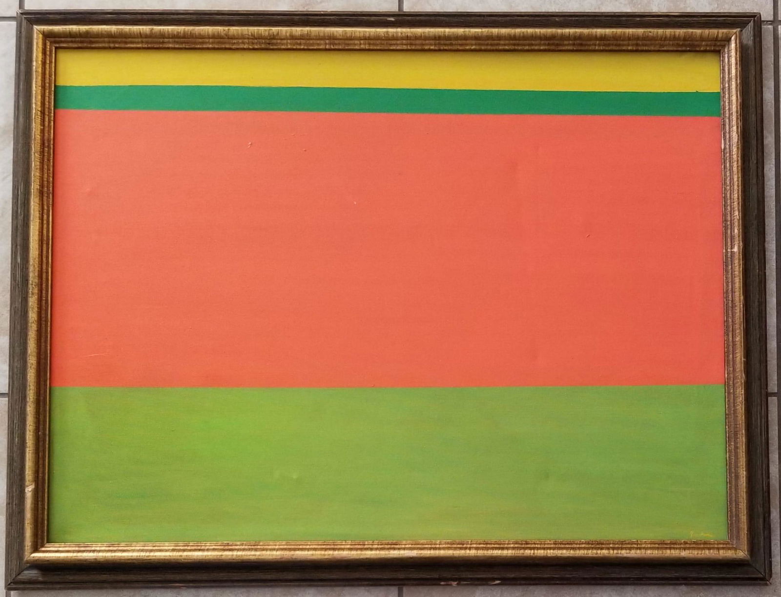 Amazing Yves Gaucher Acrylic Canvas: Attributed to Yves Gaucher, it does not have a COA. Medium: acrylic canvas. 34 x 27 inches. Provenance: private owner. Biography: 1934 - 2000. Yves Gaucher is considered to be one of the most importan