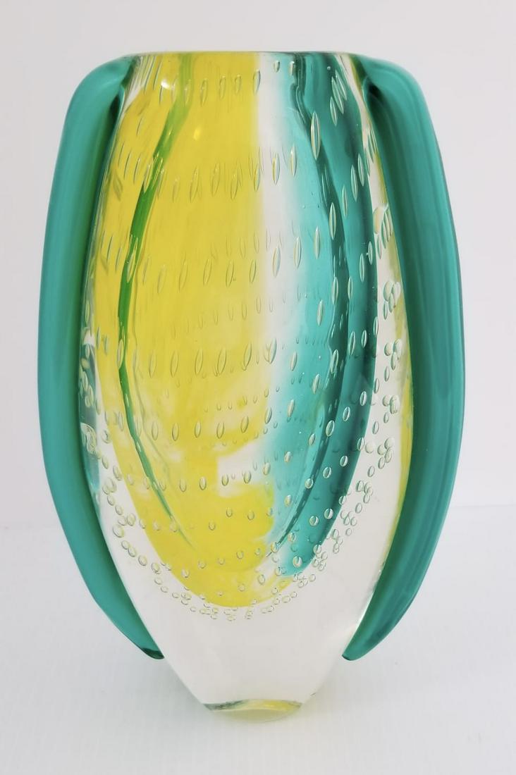 Amazing Controlled Bubble Pasted Murano Art Glass Vase (1 of 5)