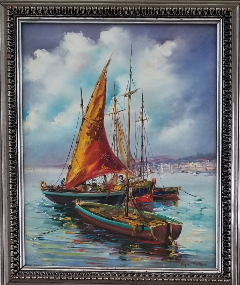 Amazing Edgar Forkner Oil Canvas (1 of 4)