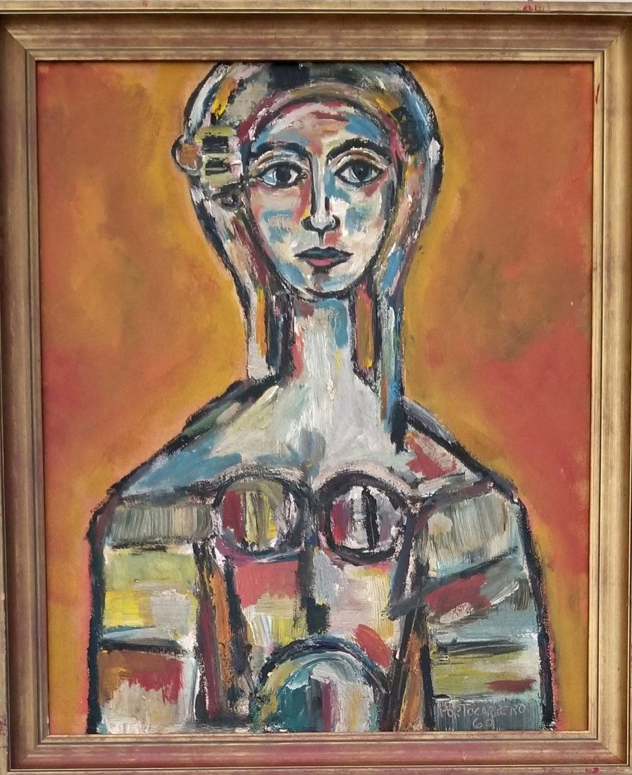 Amazing Rene Portocarrero 1960 Oil Canvas (1 of 2)