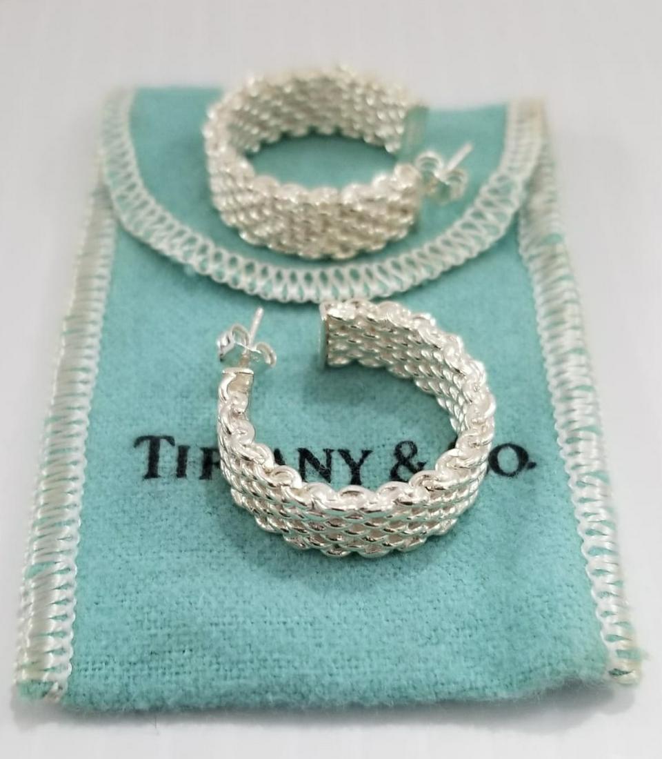 Amazing Tiffany & Co. 925 Sterling Hoop Earrings (1 of 6)