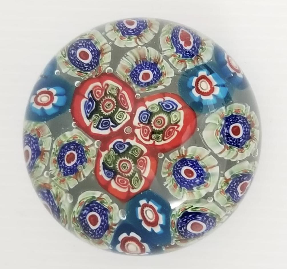 Amazing Millefiori Art Glass Paperweight (1 of 3)