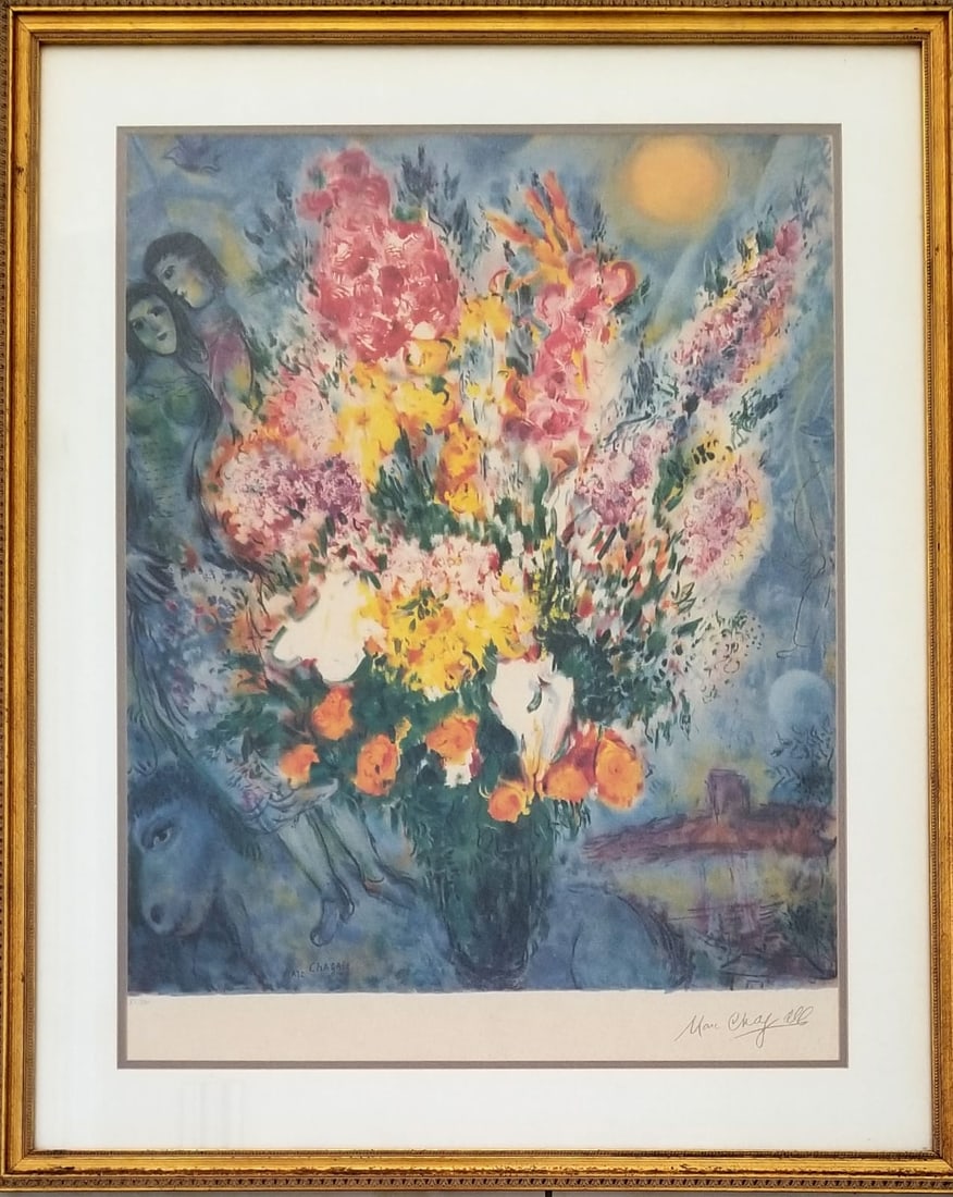 Amazing Marc Chagall 87/500 Colored Lithograph (1 of 3)