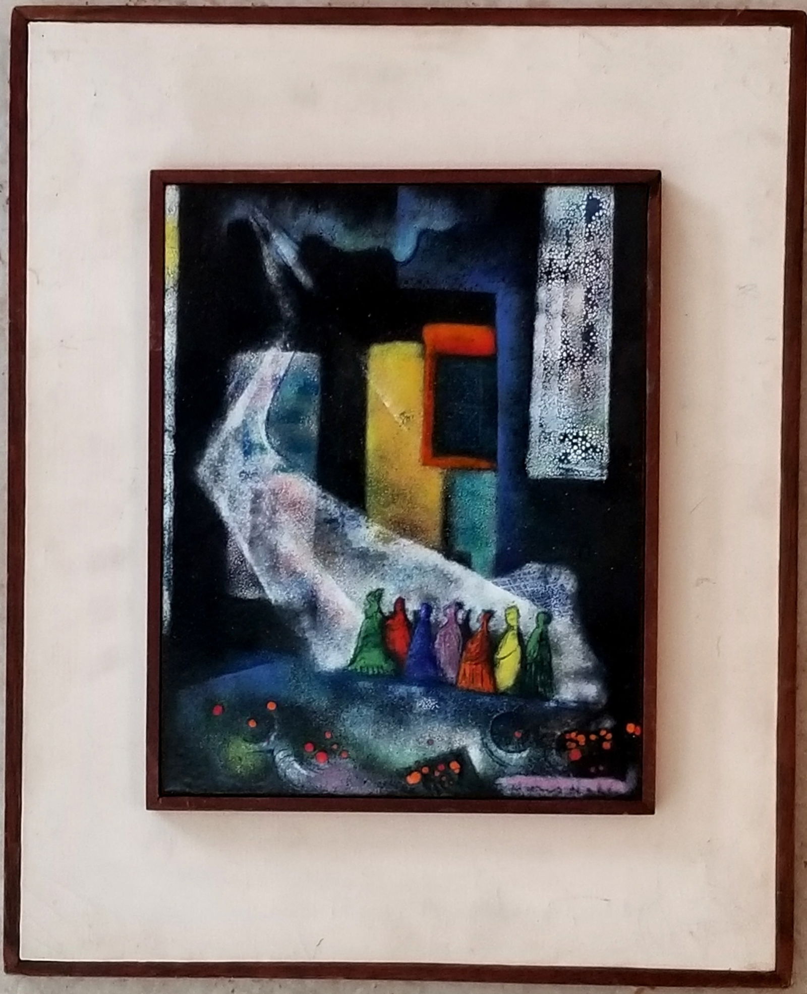 Vintage Modernist Abstract Signed Plaque (1 of 4)