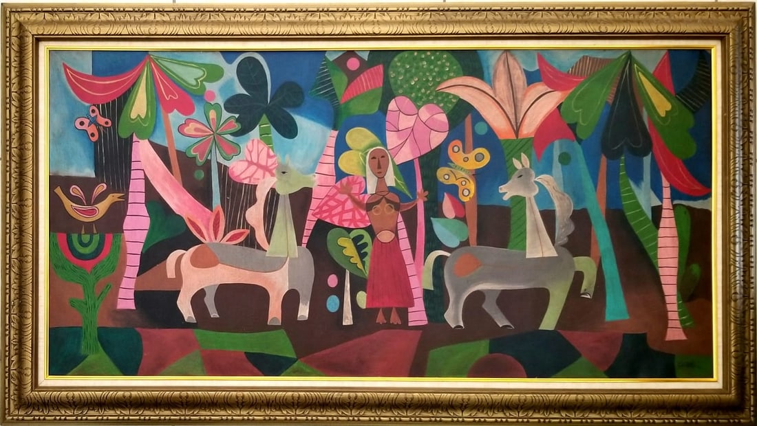 Amazing Mario Carreno 1947 Oil Canvas (1 of 2)