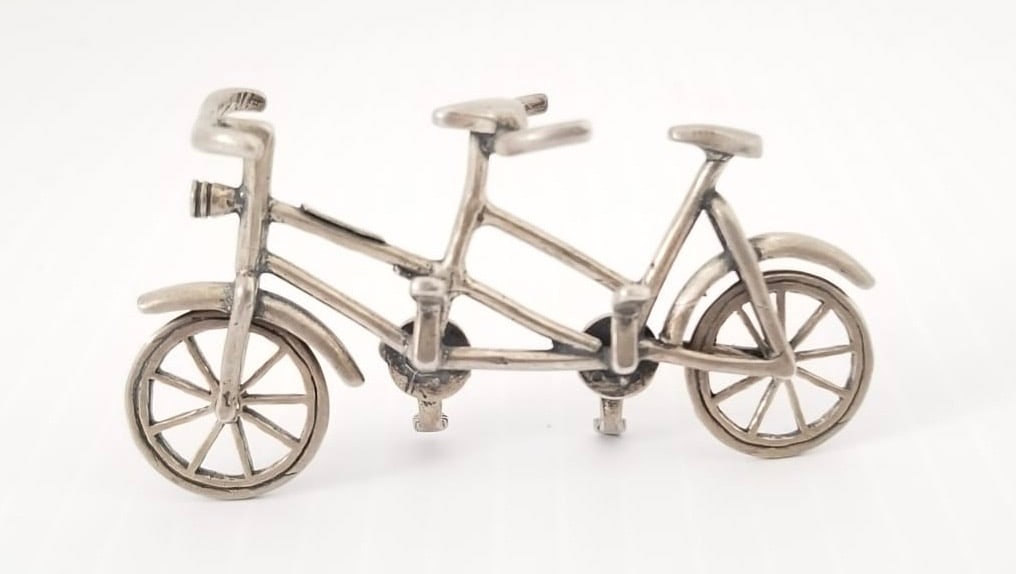 Amazing 925 Sterling Silver Design Miniature Bicycle (1 of 4)