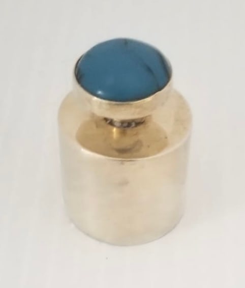 Amazing Taxco 925 Turquoise Perfume Bottle (1 of 4)