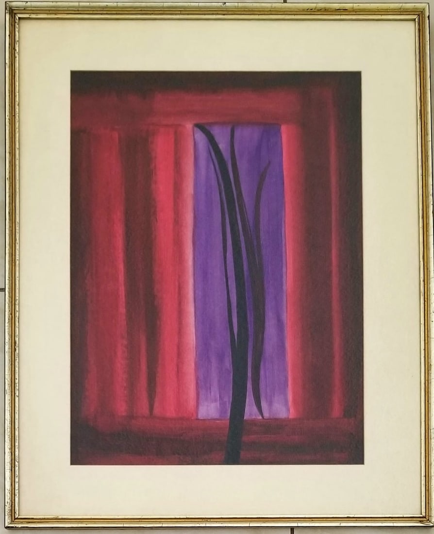 Amazing Orhon Mubin 1979 Gouache/Paper (1 of 3)