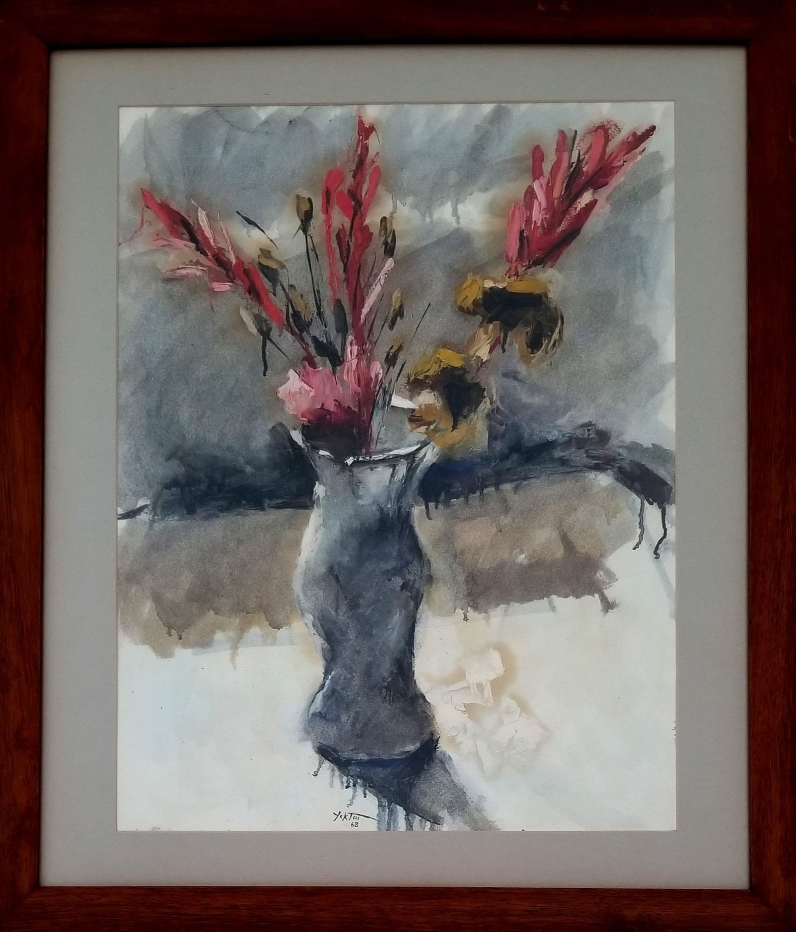 Amazing Manoucher Yektai 1968 Oil Paper (1 of 6)