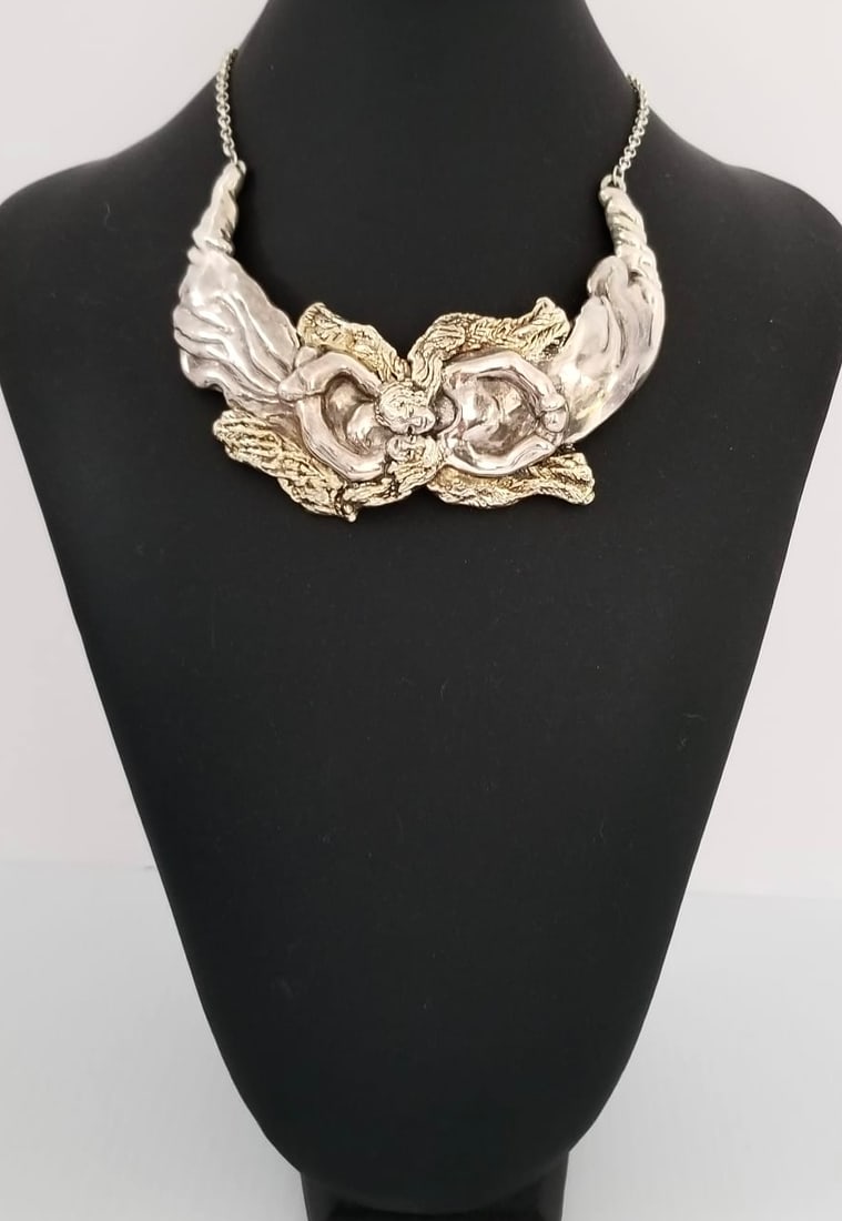 Amazing Sam Philipe 925 Sterling Gold Tone Necklace (1 of 5)