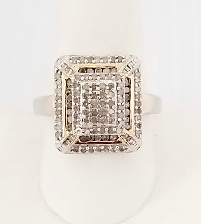Amazing HI 925 Sterling Silver Diamonds Ring (1 of 5)
