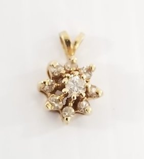 Amazing 14KT Gold Diamond Pendant