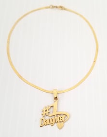 Amazing 14KT Italy #1 Daughter Pendant Bracelet