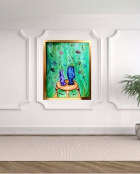 Amazing Jose Marie Mijares 1991 Oil Canvas