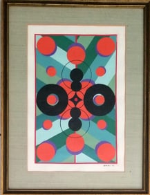 Amazing Ernesto Briel 1973 Acrylic Paper