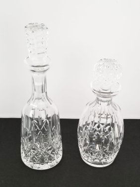 Amazing Waterford Clear Decanter Pair