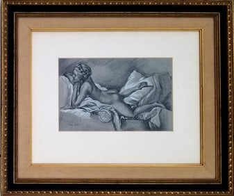 Amazing Tom Lea Mixed Media Paper