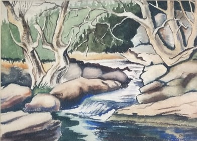 Amazing Will Henry Stevens 1935 Watercolor Paper
