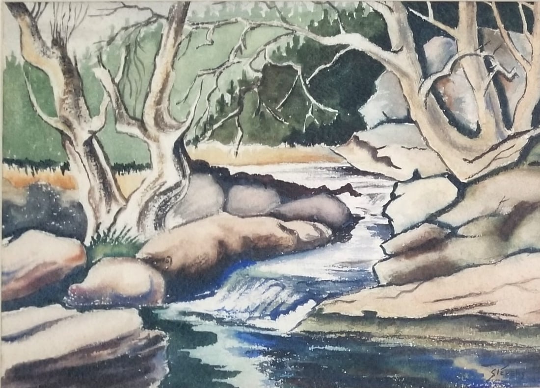 Amazing Will Henry Stevens 1935 Watercolor Paper (1 of 3)
