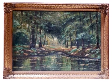 Amazing Antique Lagoon Oil Canvas