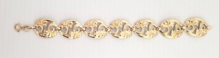 Amazing 925 Sterling 10KT Gold Byzantine Bracelet