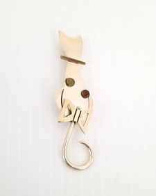 Amazing 925 Sterling Taxco Cat Pin Brooch