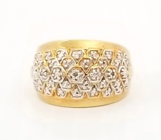 Amazing 925 Gold Plated Diamond Ring
