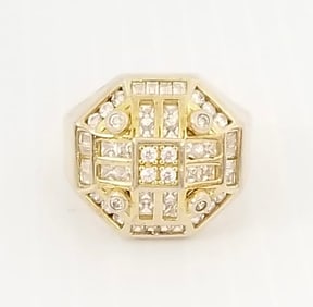 Amazing 925 Sterling Gold Tone Ring