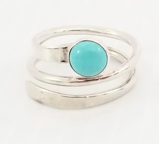 Amazing Mexico 925 Sterling Turquoise Ring