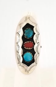 Amazing Sterling Silver Indio Navajo Ring
