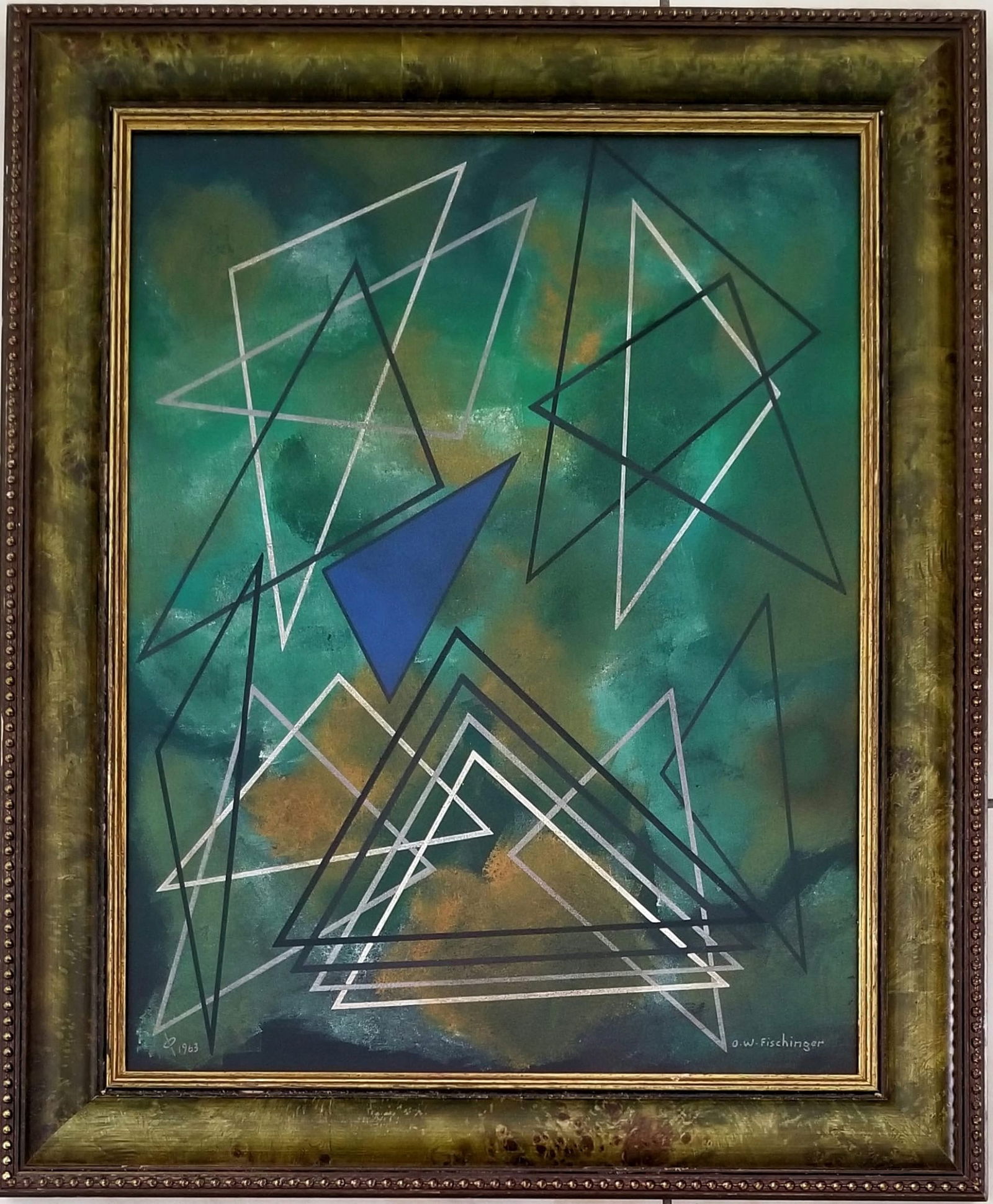 Amazing Oscar Fischinger 1963 Oil Masonite (1 of 4)