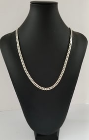 Amazing 925 Sterling Silver Cuban Link Necklace