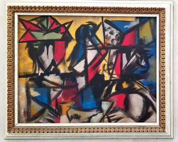 Amazing Fikret Mualla Oil Masonite