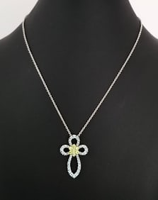 Amazing 14KT Gold Aquamarine Citrine Necklace