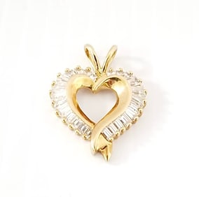 Amazing 14KT Gold Heart Pendant
