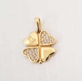 Amazing 14KT Gold Hearts Pendant