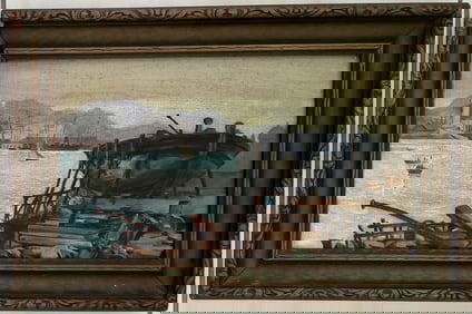 Amazing Claude Curry Bohm Oil Canvas