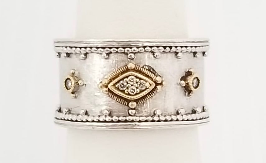 Amazing Gabriel & Co. 18KT/925 Steling Diamond Ring (1 of 6)